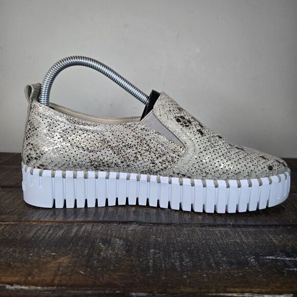 Ilse Jacobsen Hornbaek Tulip Womens Size 11 EU 41 Slip-On Loafer Shoes Snakeskin - Picture 8 of 11